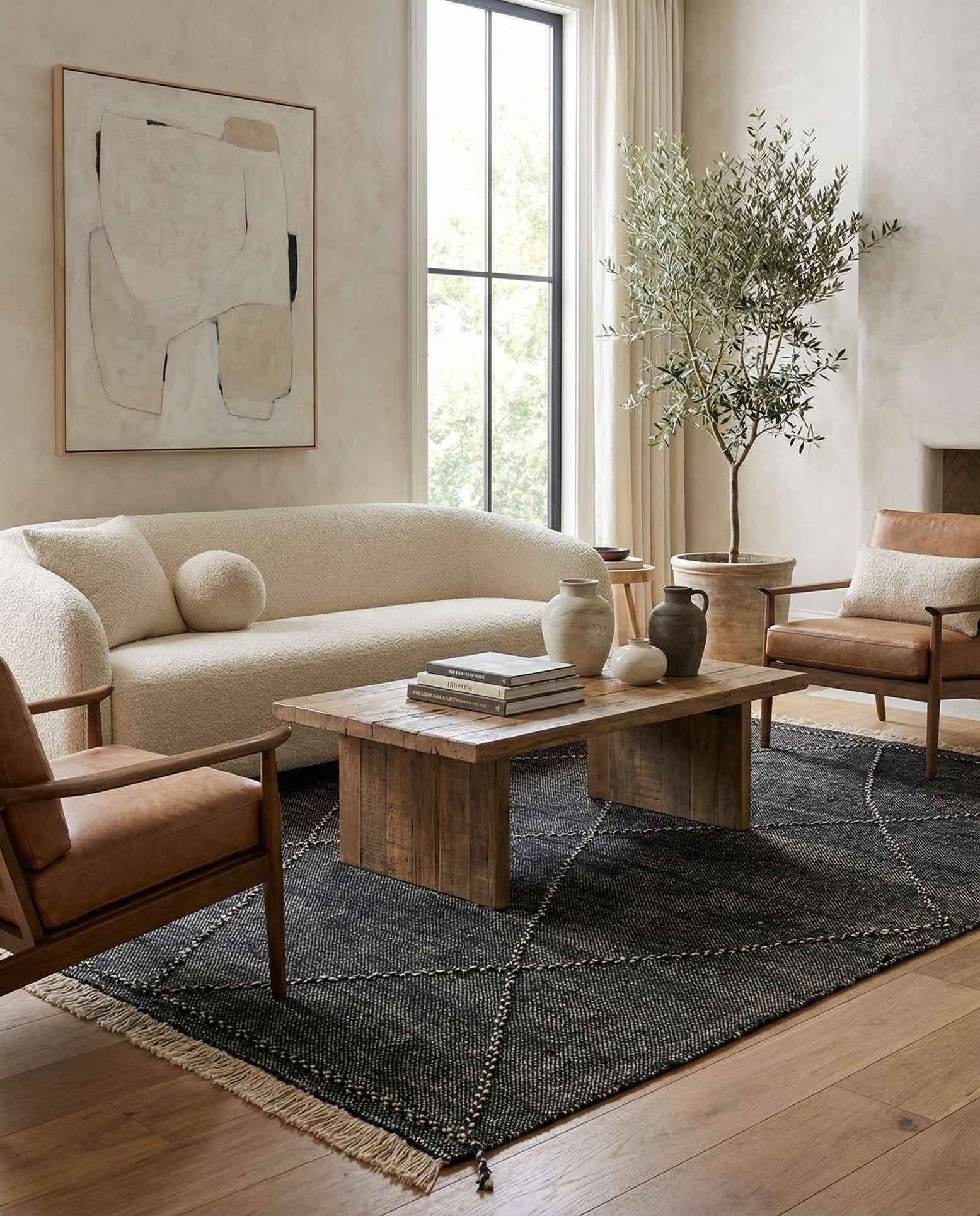 7' x 9' 8 Hand Knotted Moroccan Wool Rug