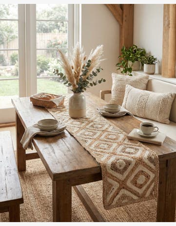 1' 2 x 8' Handmade Braided Jute Table Runner Rug