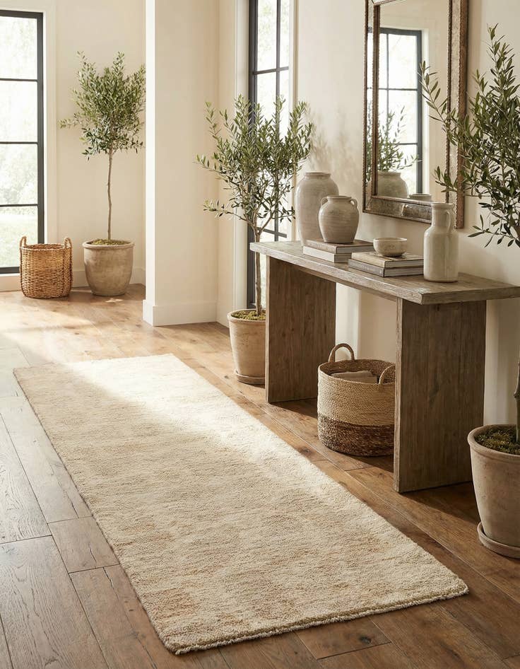 Detail image of 2' 8 x 8' 3  Hand Knotted Moroccan Wool Runner Rug