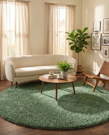  12' 4 x 12' 4 Everyday Shag Round Rug