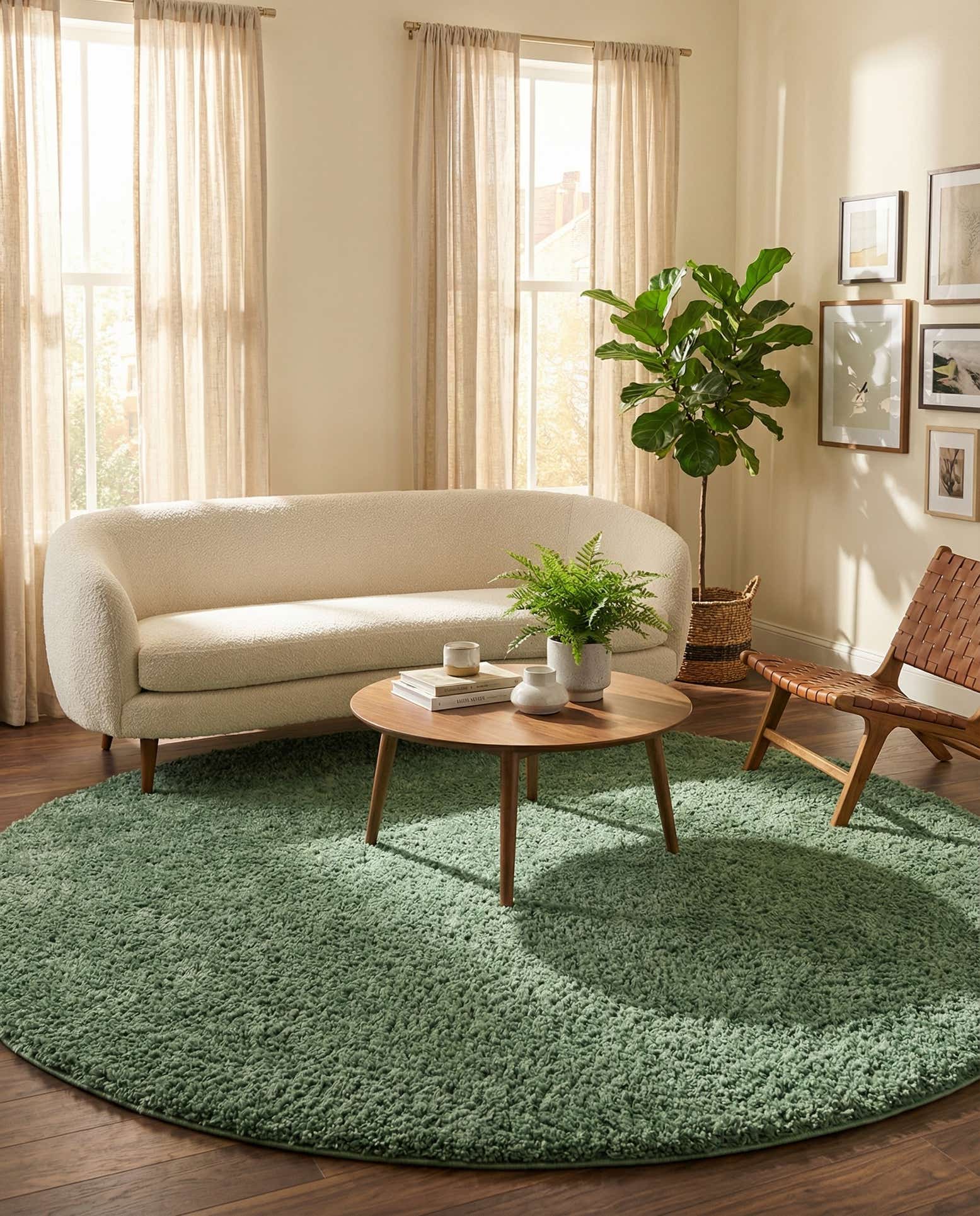 12' 4 x 12' 4 Everyday Shag Round Rug