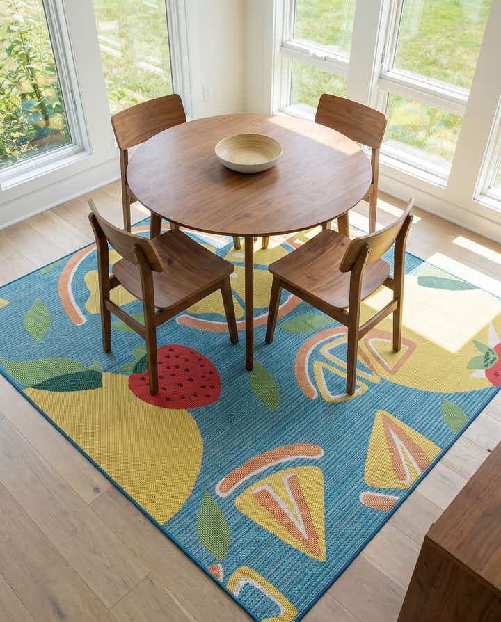 7' 10 x 7' 10 Easy-Clean Baja Indoor / Outdoor Square Rug