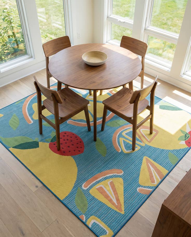 Detail image of 7' 10 x 7' 10 Easy-Clean Baja Indoor / Outdoor Square Rug
