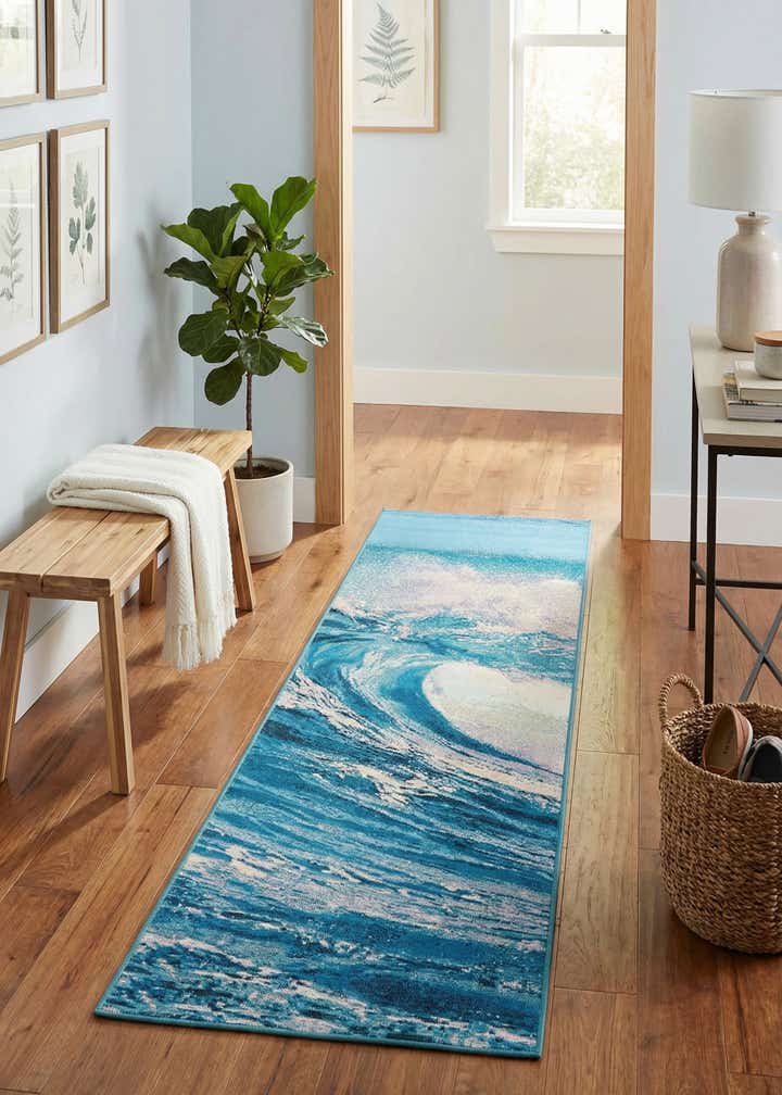 2' x 8' Easy-Clean Modern Indoor / Outdoor Runner Rug