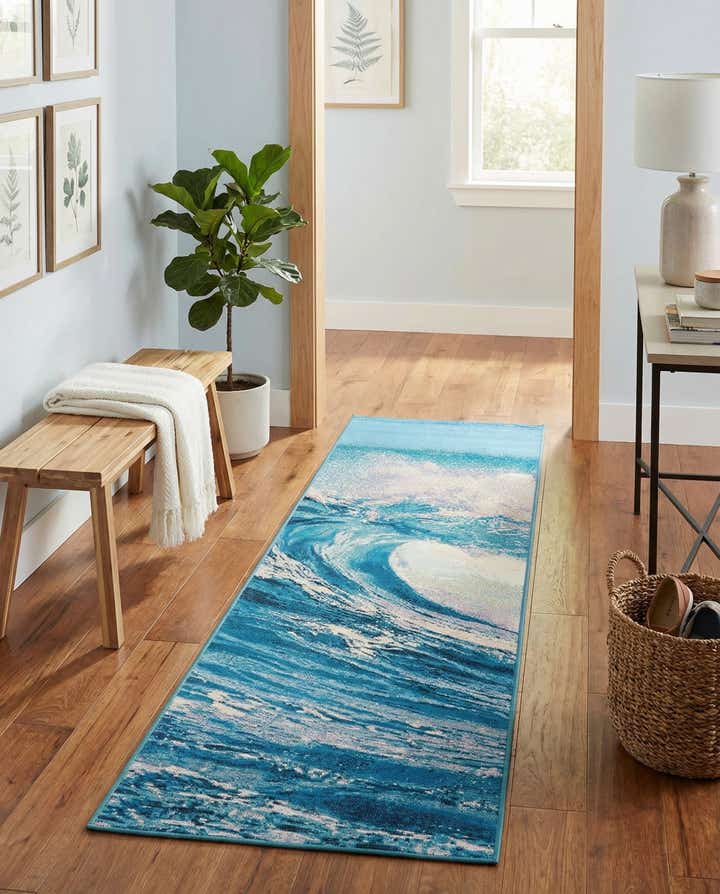 2' x 8' Easy-Clean Modern Indoor / Outdoor Runner Rug