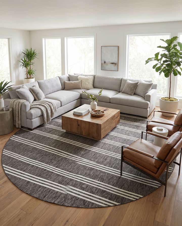13' x 13' Easy-Clean Jill Zarin Anguilla Indoor / Outdoor Round Rug