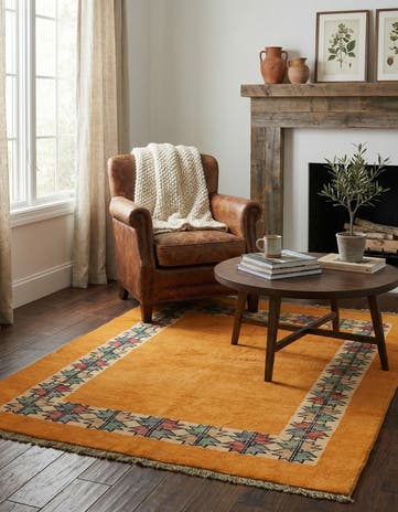 4' 1 x 5' 1 Hand Knotted Peshawar Ziegler Rug