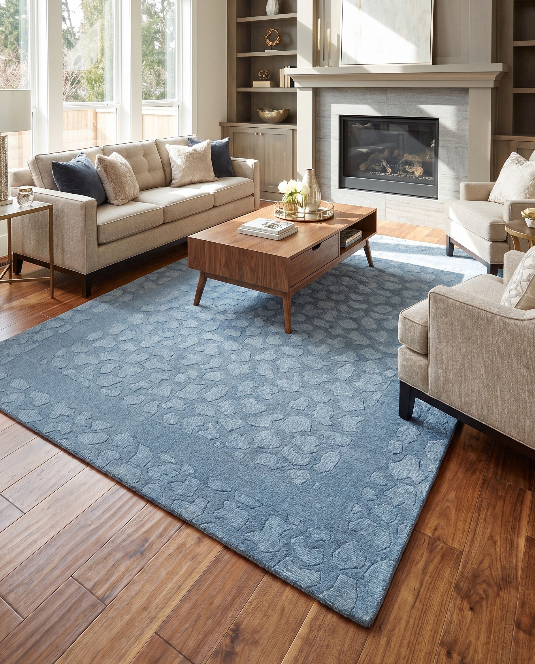 5' 8 x 8' Hand Knotted Nepal Wool Rug