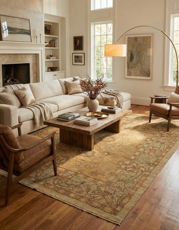 10' x 13' 6 Hand Knotted Oushak Wool Rug