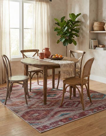 Terracotta Washable Sisu Square Rug
