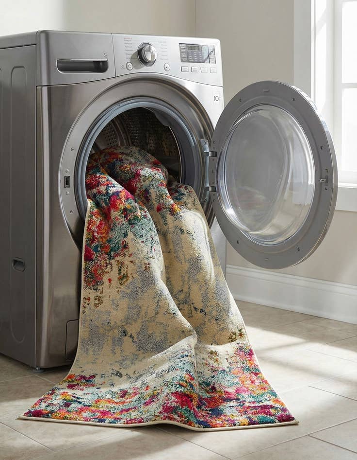 Detail image of 2' 7 x 10'  Washable Spectrum Runner Rug