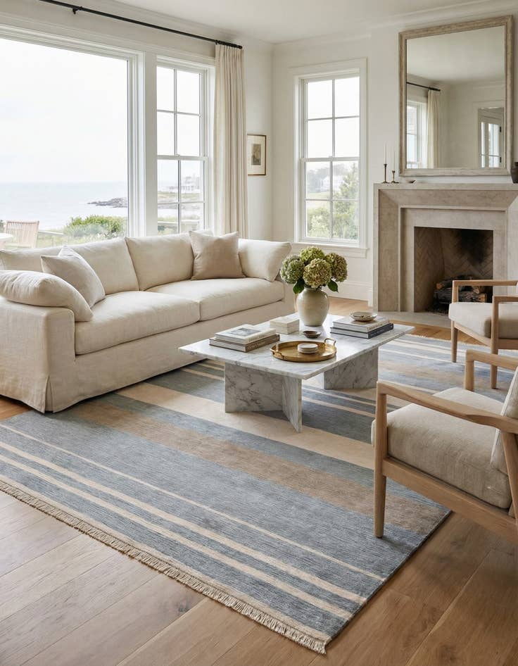 Detail image of 6' 7 x 9' 10  Hand Knotted Darya Wool Rug