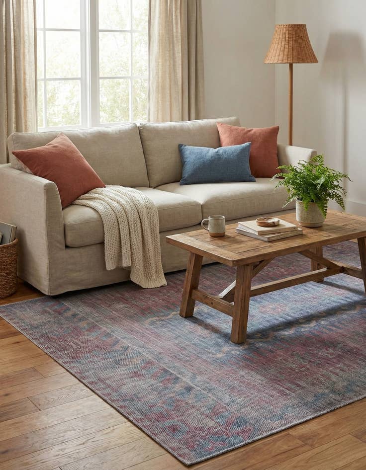 Detail image of 5' 3 x 8'  Washable Sisu Rug