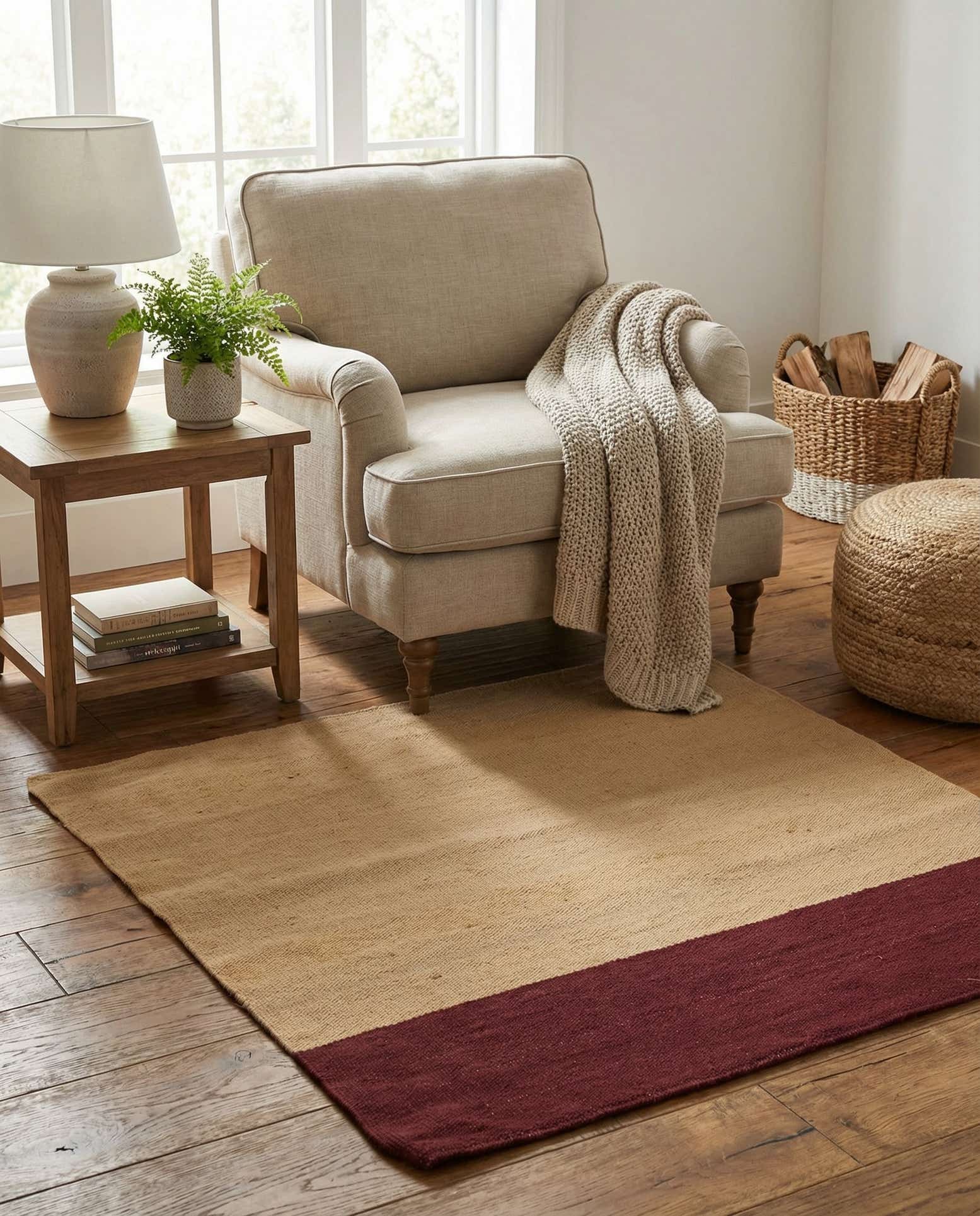 2' 5 x 2' 5 Hand Woven Pillow Wool Square Rug