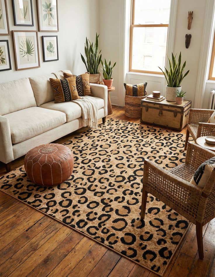 Detail image of 5' 3 x 5' 3 Safari Square Rug