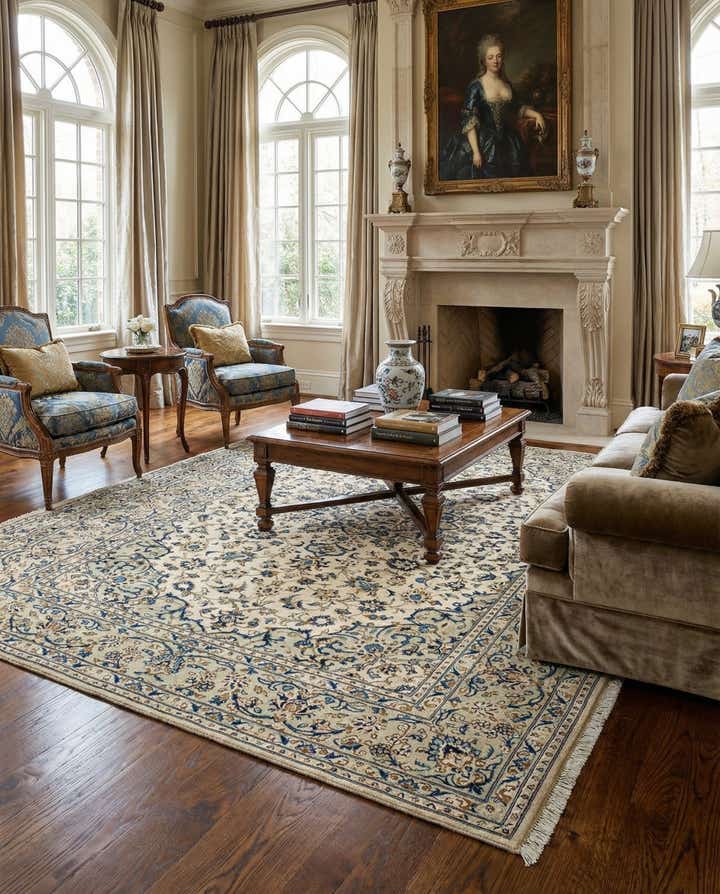 6' 6 x 9' 8 Kashan Wool Rug