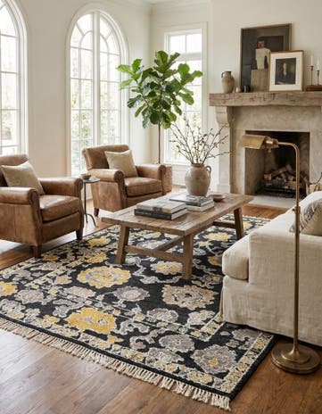 8' 4 x 10' 2 Hand Knotted Oushak Wool Rug