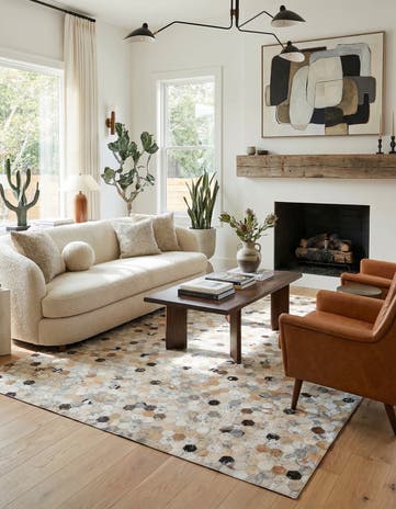 5' 4 x 7' 5 Cowhide Stocks Rug