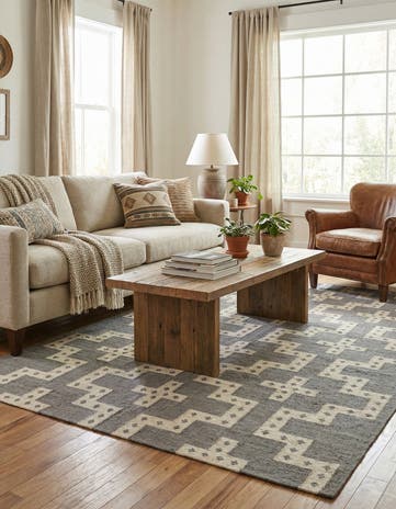 6' 1 x 9' Hand Woven Kilim Wool Rug