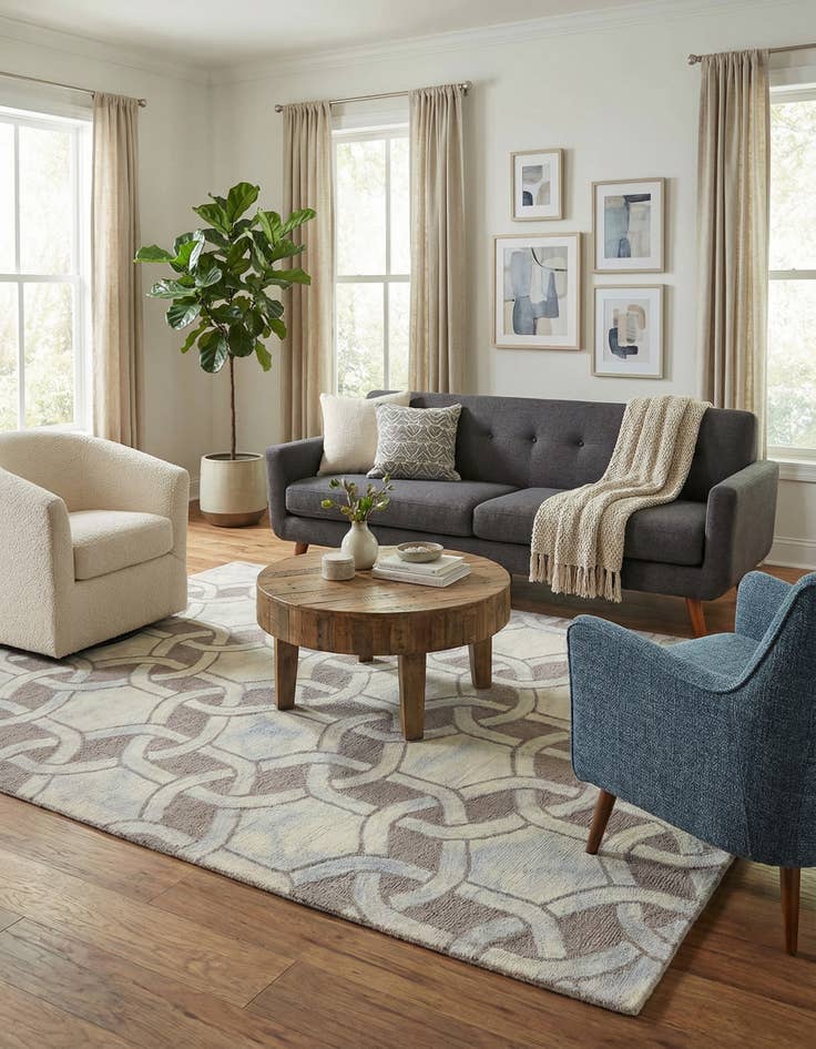 Detail image of 5' 4 x 7' 6 Luna Wool Rug