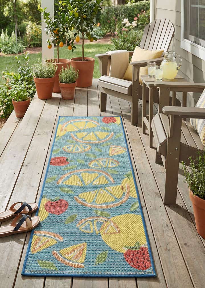 2' x 6' 1 Easy-Clean Baja Indoor / Outdoor Runner Rug