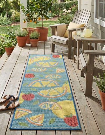 2' x 6' 1 Easy-Clean Baja Indoor / Outdoor Runner Rug