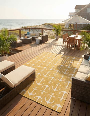 10' x 13' Easy-Clean Coastal Indoor / Outdoor Rug
