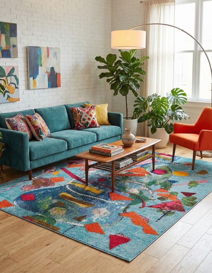 7' 10 x 10' Washable Vivid Rug