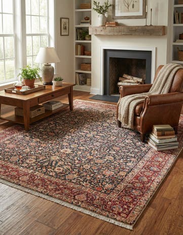 Navy Blue Boutique Square Rug