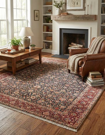 Navy Blue Boutique Square Rug