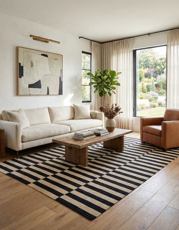 5' 7 x 7' 10 Hand Woven Kilim Modern Wool Rug