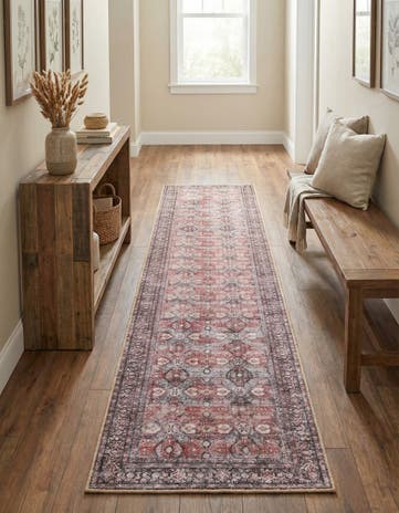 2' 7 x 12' Washable Timeless Runner Rug