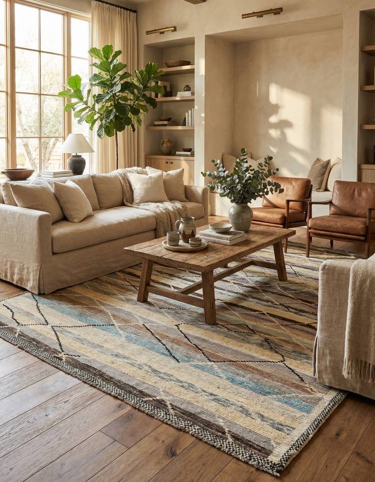 Detail image of  8' x 10' 2  Hand Knotted Darya Wool Rug