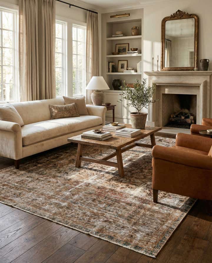 6' 4 x 9' 5 Hand Knotted Ultra Vintage Persian Wool Rug