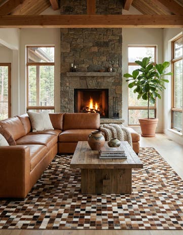 5' x 7' 11 Cowhide - Patchwork Rug
