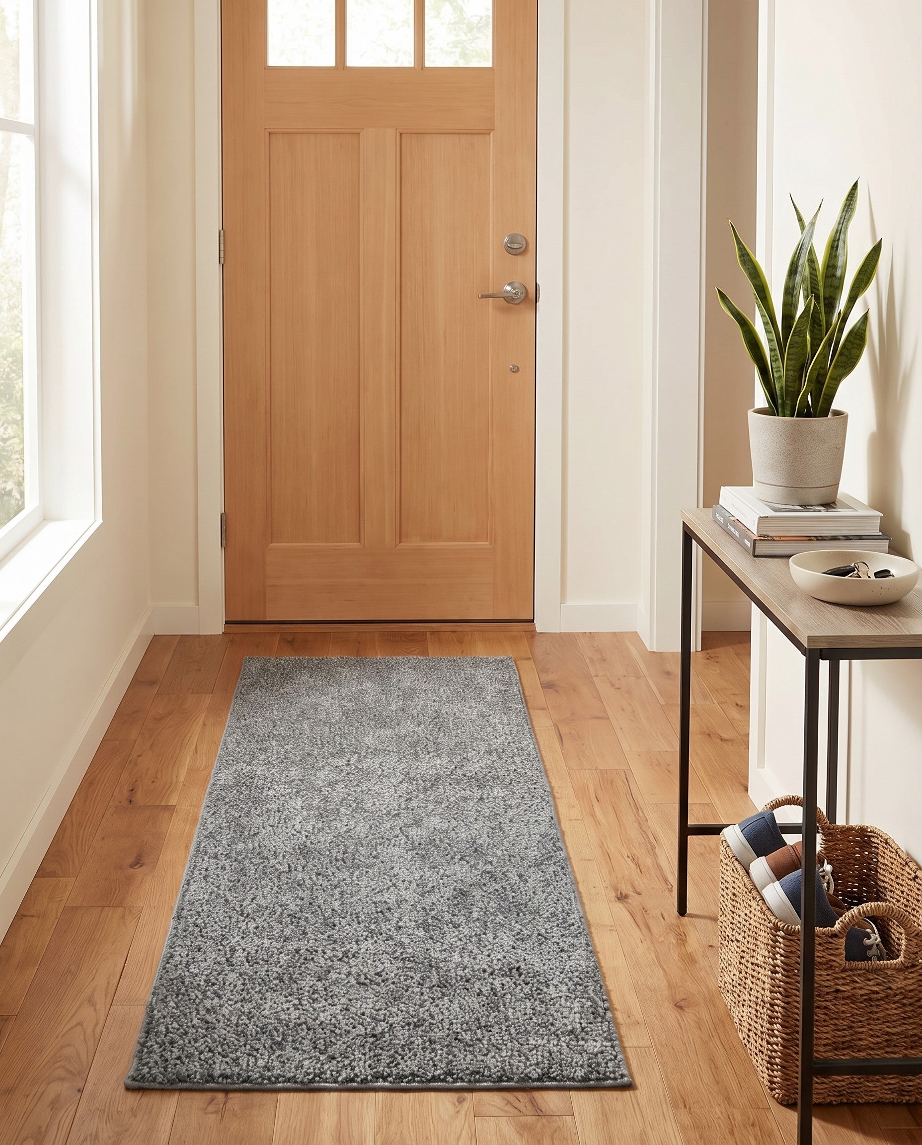2' x 4' Solid Frieze Runner Rug