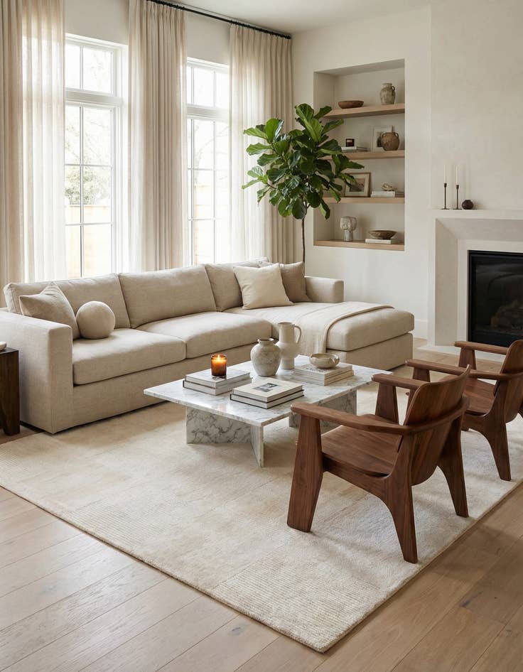 Detail image of 6' 7 x 9' 9  Hand Knotted Darya Wool Rug