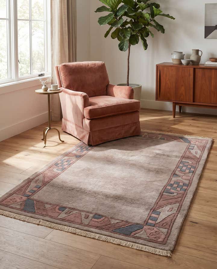 4' x 5' 10 Hand Knotted Tibet Wool Rug