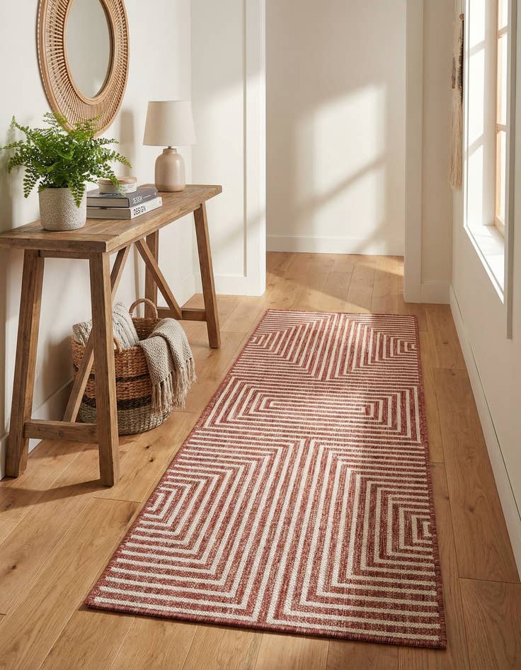 Detail image of  2' x 5' 3  Washable Modern Indoor / Outdoor Runner Rug