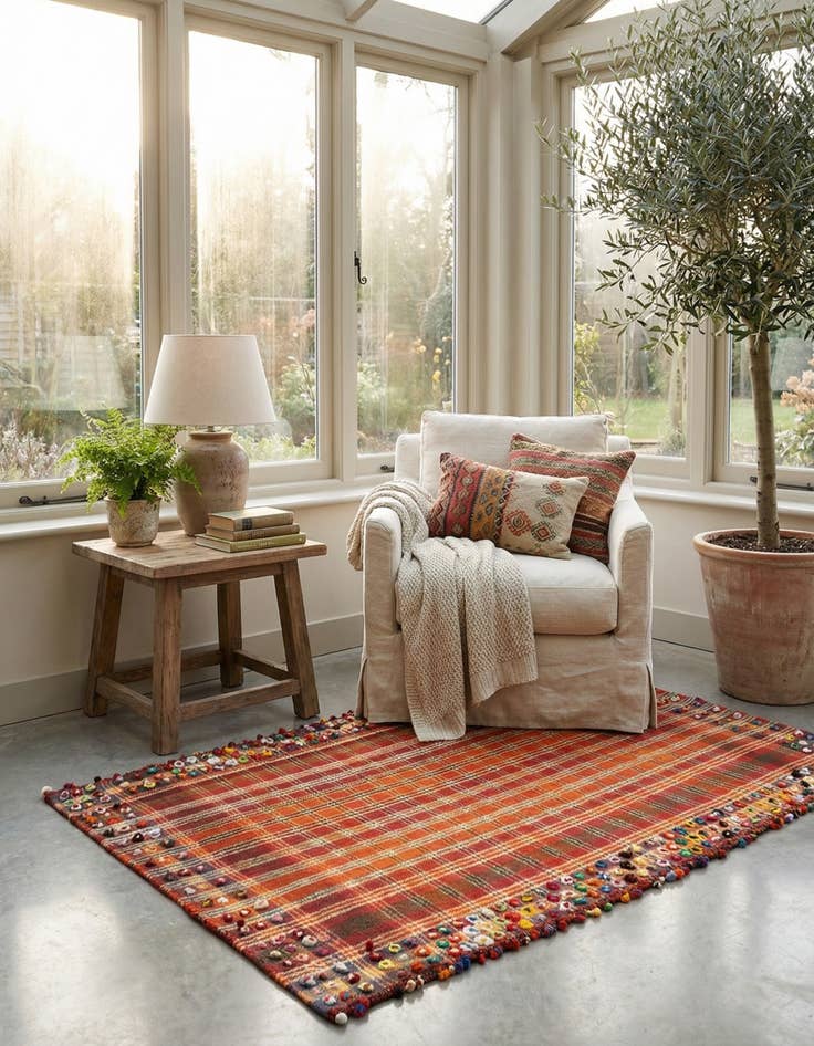 Detail image of 4' 2 x 6' 7 Jajim Rug