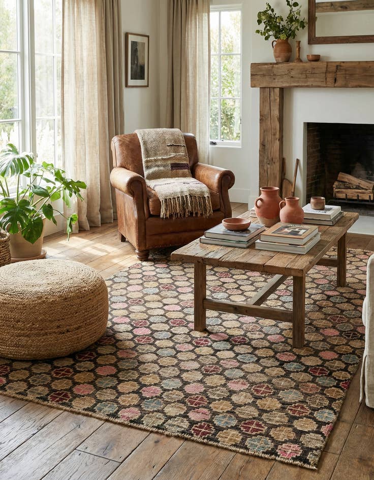 Detail image of 4' 10 x 8' 1  Hand Knotted Balouch Wool Rug