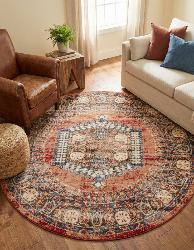 Detail image of 7' x 7' Arcadia Round Rug