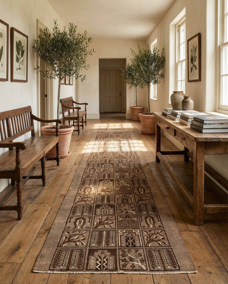 Detail image of 3' 5 x 11' 1 Vintage Wool Runner Rug