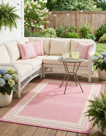 Pink Easy-Clean Aruba Indoor / Outdoor Rug