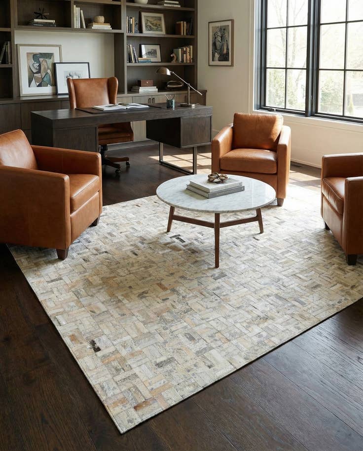 Detail image of 5' x 8' 1 Cowhide Stocks Rug