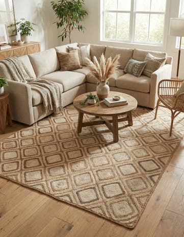 Natural Handmade Braided Jute Rug