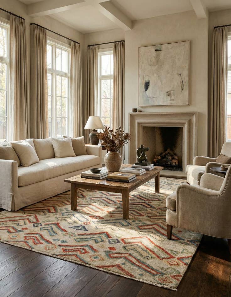 Detail image of  9' x 12' 2  Hand Knotted Darya Wool Rug