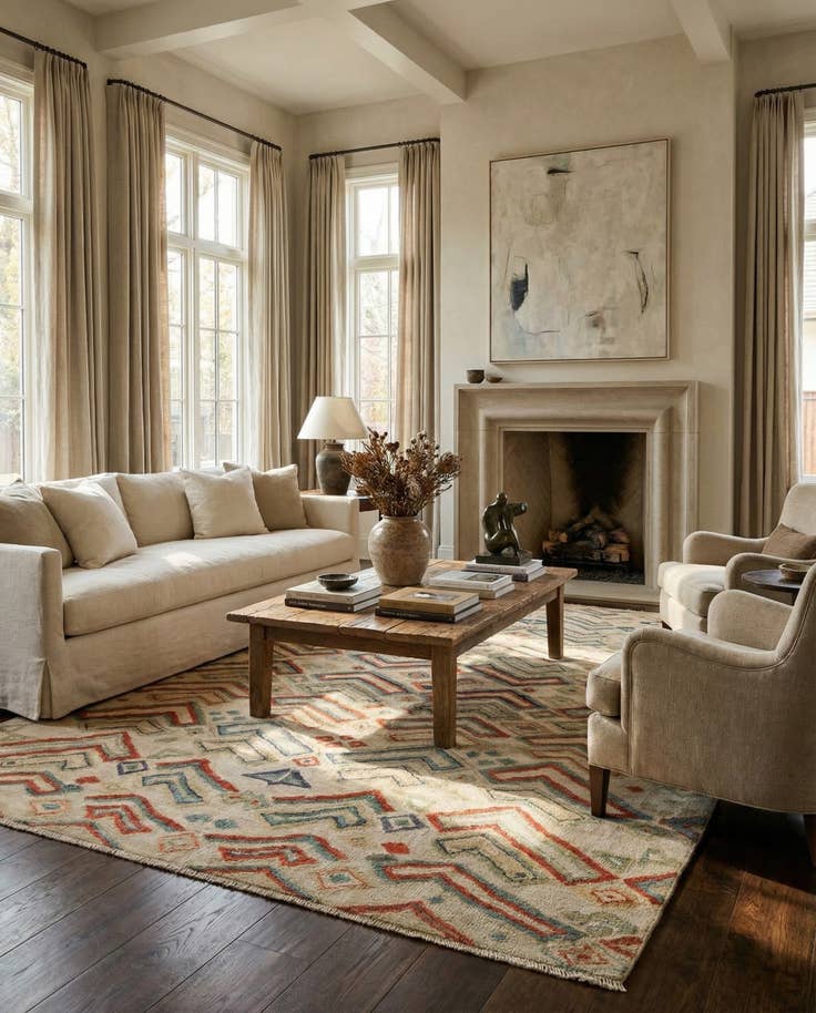 Detail image of 9' x 12' 2 Hand Knotted Darya Wool Rug