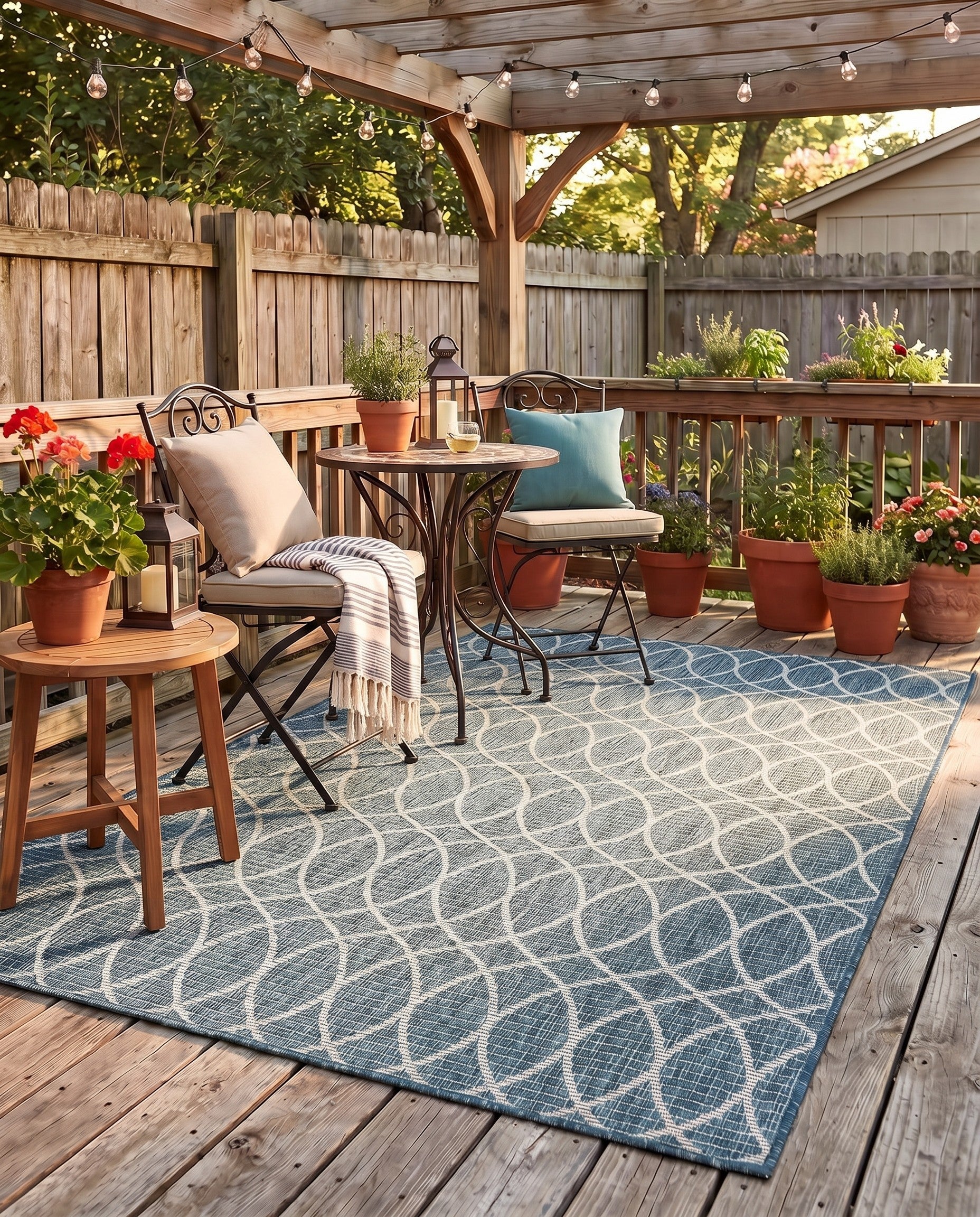 4' x 6' Easy-Clean Lattice Indoor / Outdoor Rug