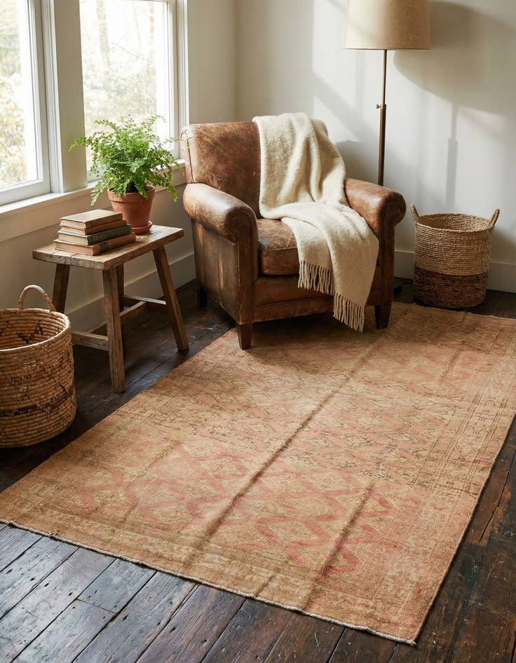 Detail image of 3' x 5' 8  Hand Knotted Ultra Vintage Persian Wool Runner Rug